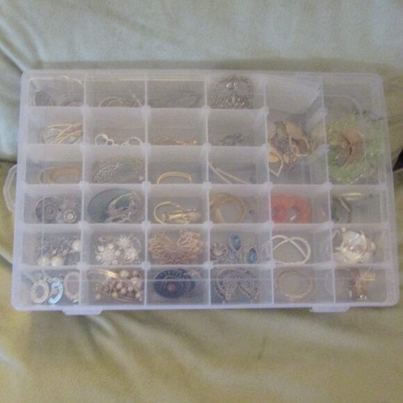 2pack 36 Grids Clear Plastic Organizer Box Container Jewelry Dividers women - Picture 14 of 14